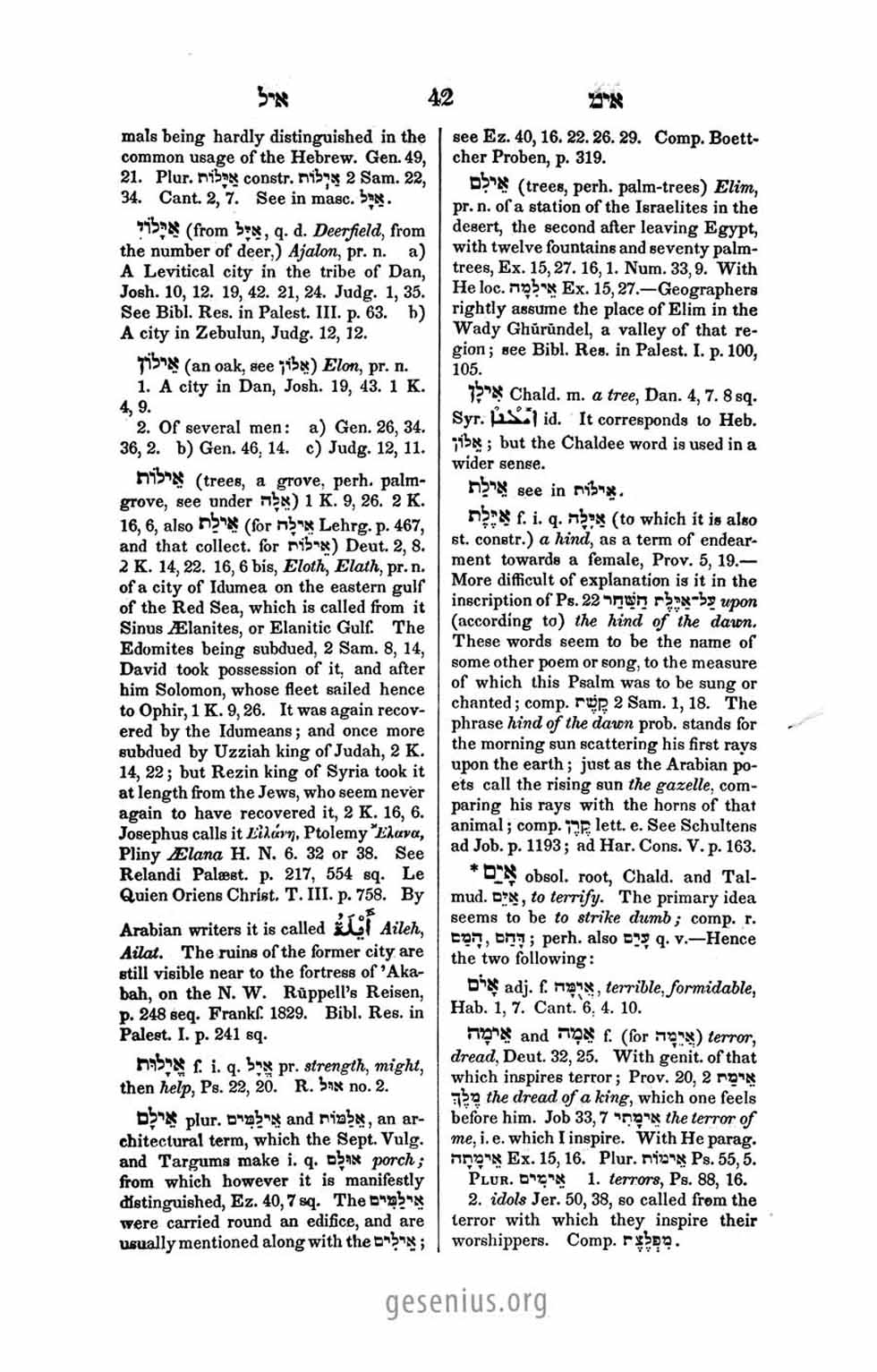 Gesenius Page 42