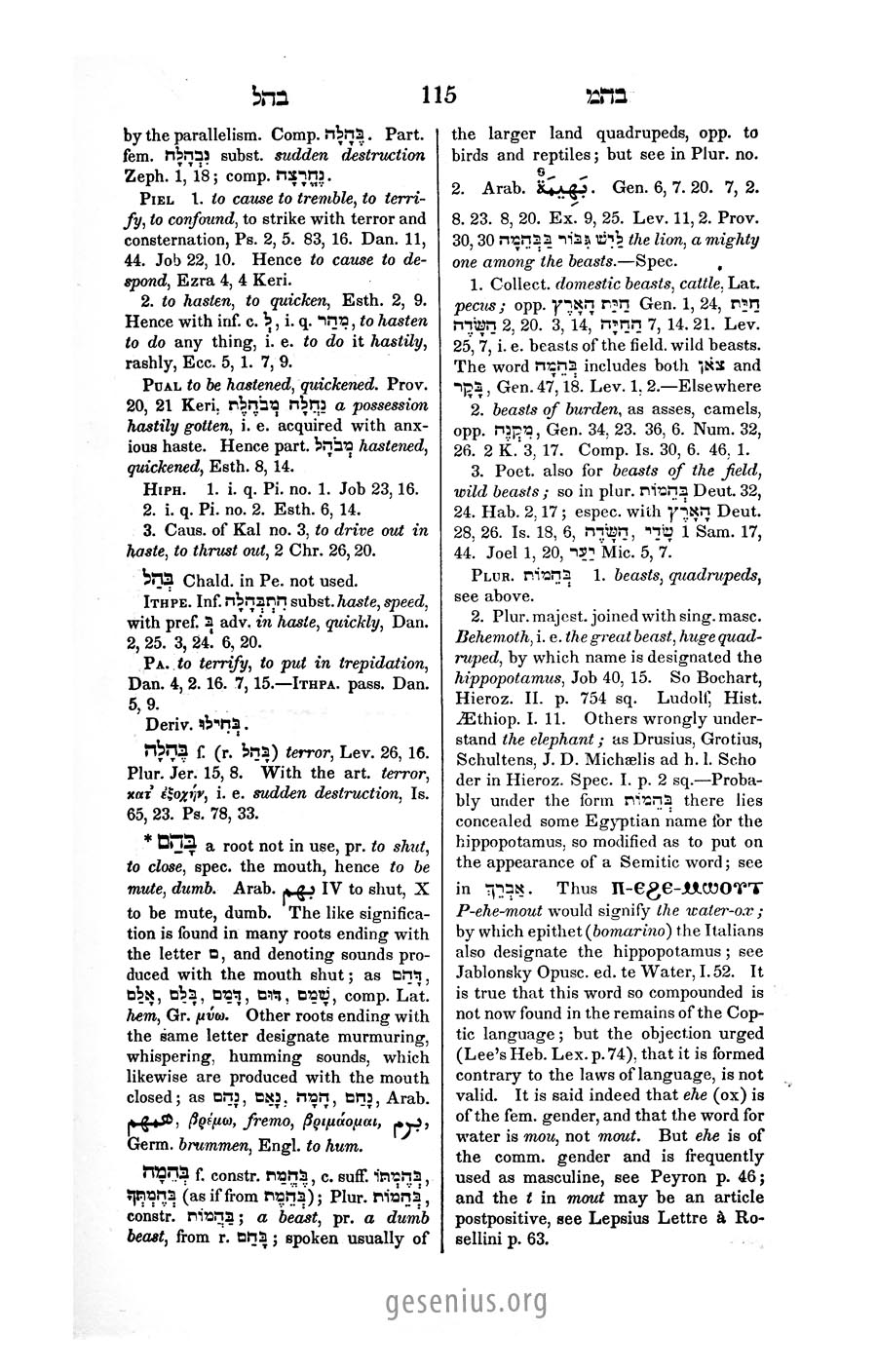 Gesenius Page 115