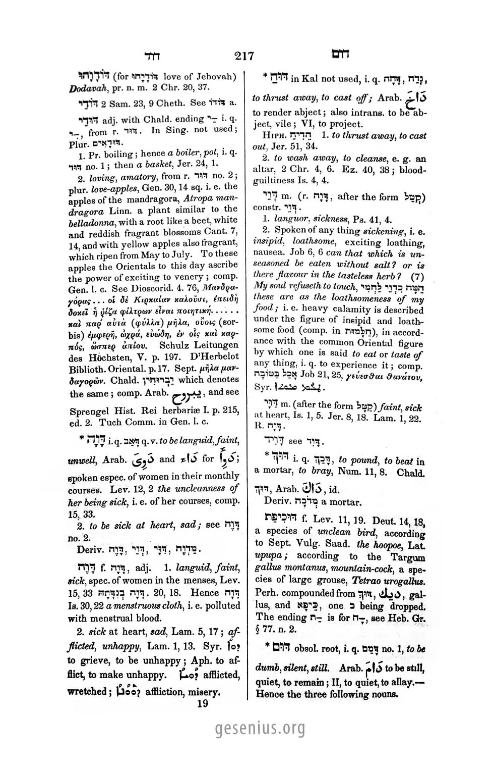 Gesenius Page 217